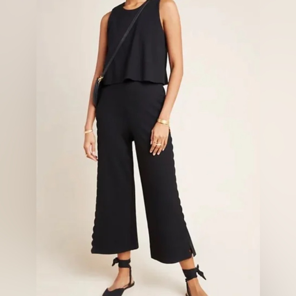 Anthropologie Essential Sleeveless Wide-Leg Black Jumpsuit Women’s Size 6 NWT